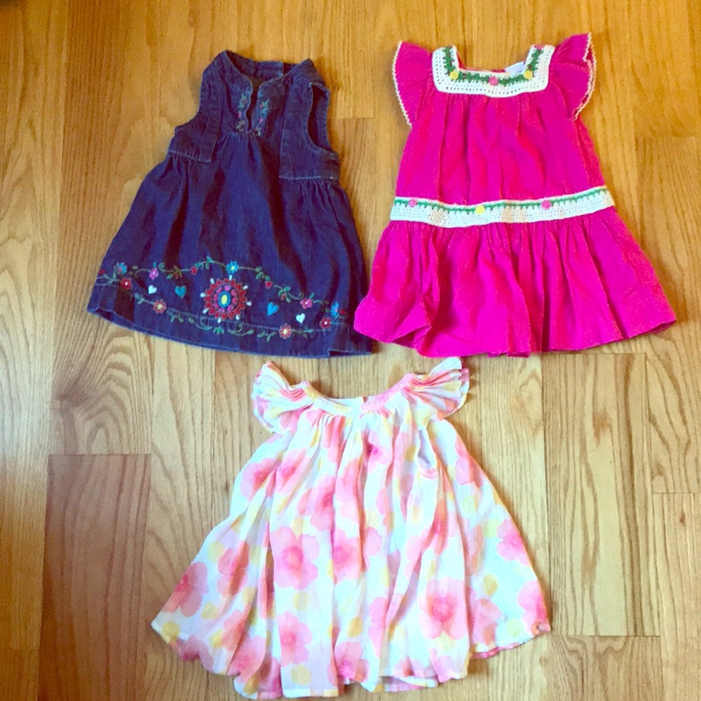 3 girls Baby Gap dresses size 3-6 months